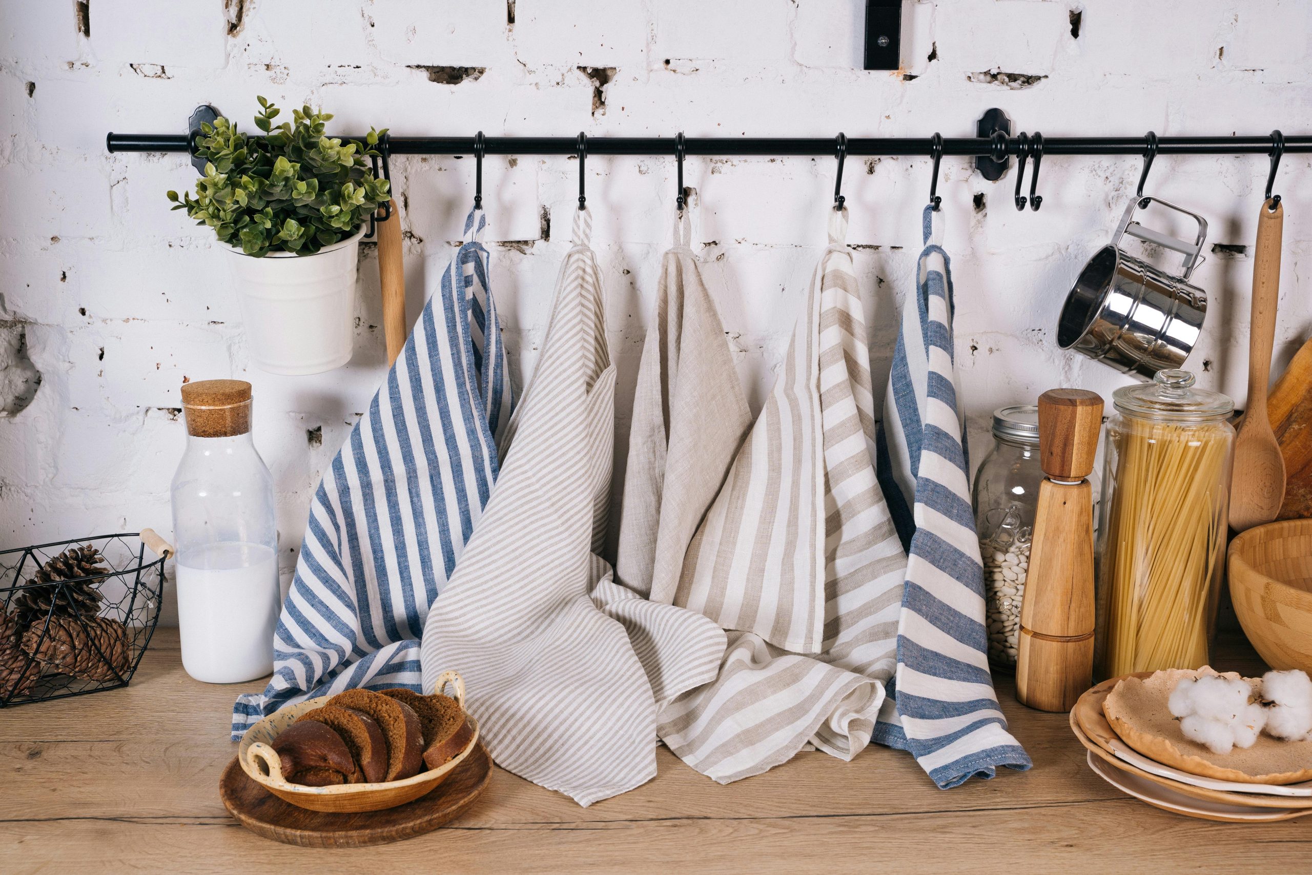 Patterned dish towels