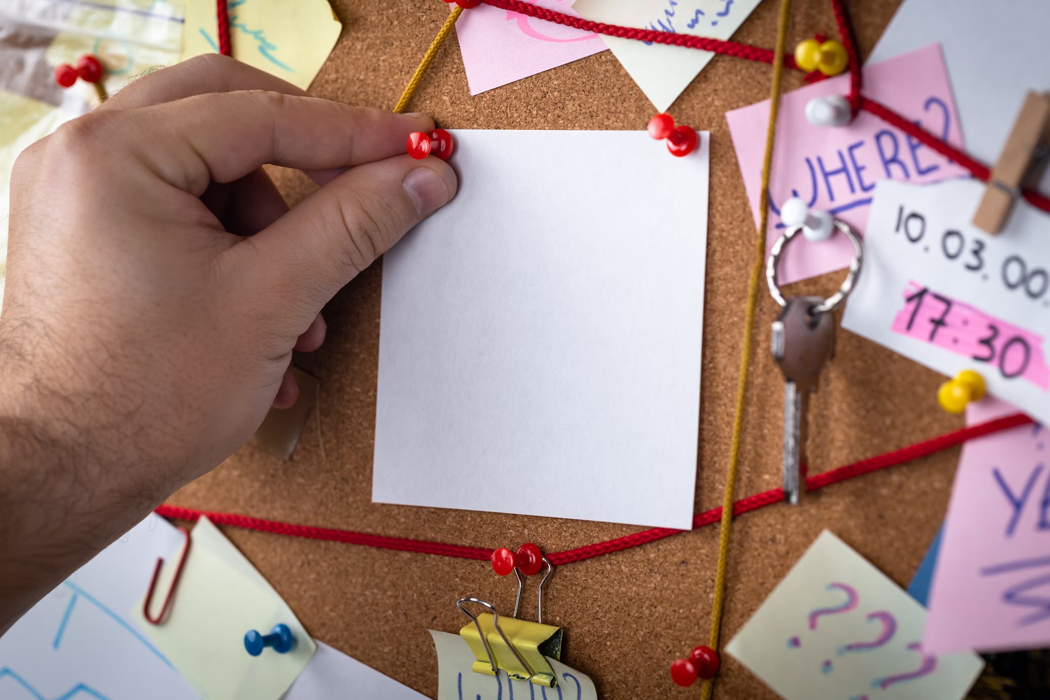 A cork board