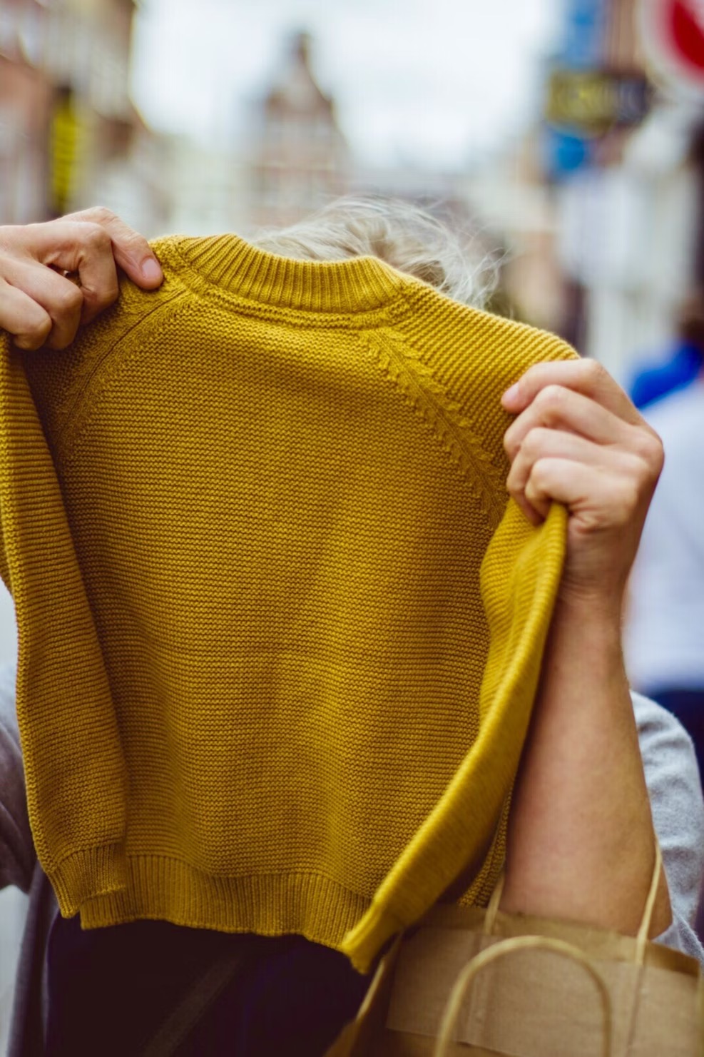 An old-fashioned sweater