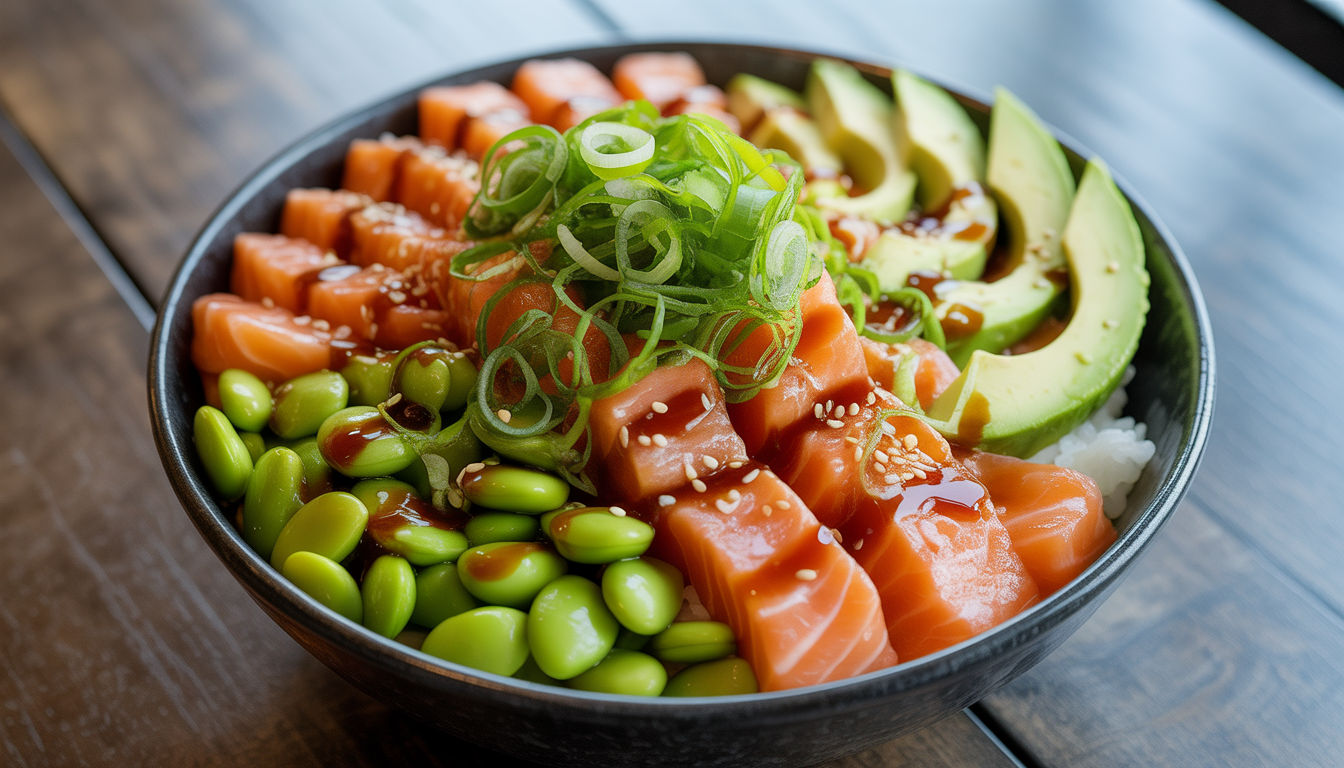1. Homemade poke bowl: fresh, colorful, and super simple