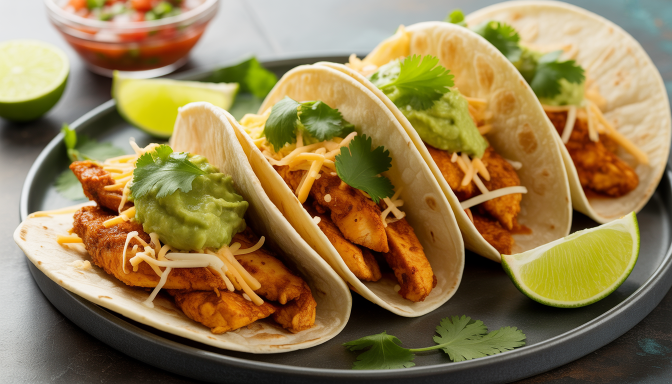2. Quick spicy chicken tacos