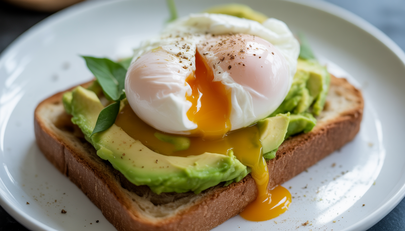 13. Avocado and poached egg toast