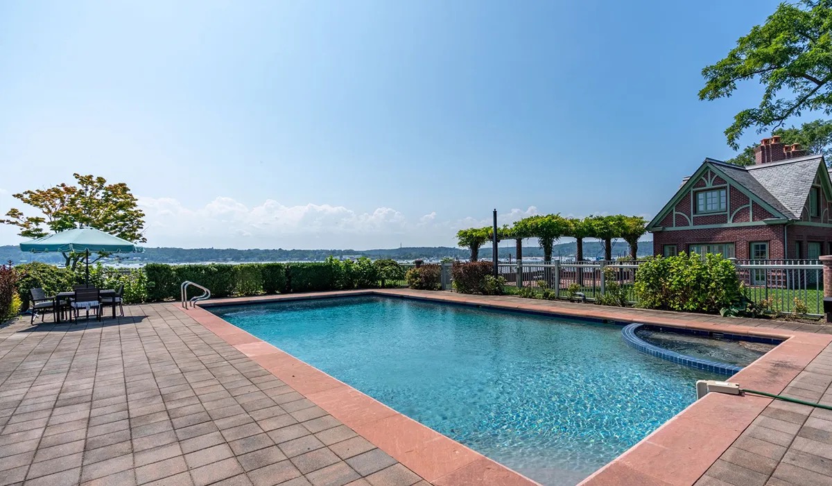The pool at the beach house
